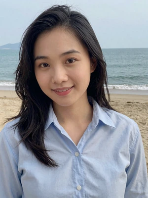 Ngoc Le, a 25-year-old Vietnamese woman from Da Nang on the beach - Vietnamese women dating profile