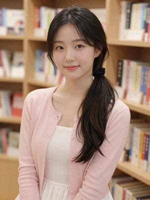 Jiyeon Lee, a 25-year-old Korean woman in a cozy Seoul bookstore - North Korean women dating profile