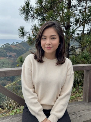 Patricia Mendoza, a 26-year-old Filipina woman from Baguio at a mountain viewpoint - Filipino women dating profile