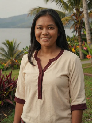 Indah Permata, a 31-year-old Batak woman from Medan near Lake Toba scenery - Indonesian women dating profile