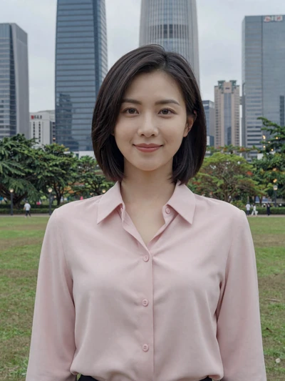 Wei Lin Chen, 31-year-old Chinese woman in modern Shenzhen park - Chinese women dating profile