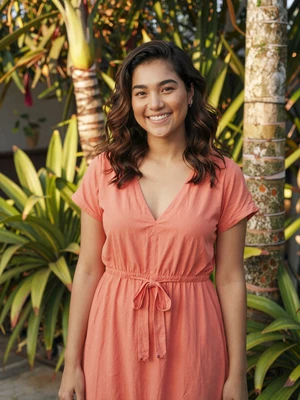 Rosa Santos, 26-year-old Filipino woman in tropical garden - Filipino women dating profile