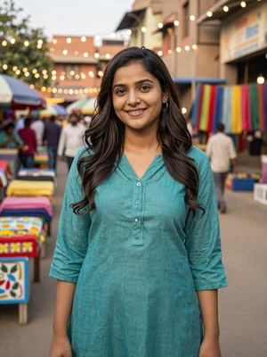 Ananya Sharma, 27-year-old Indian woman in Delhi market - Indian women cultural dating profile