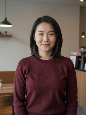 Oyunaa Batbayar, 27-year-old Mongolian woman in an Ulaanbaatar coffee shop - Mongolian women dating profile