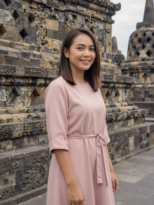 Sari Kartika, a 25-year-old Javanese woman in Yogyakarta near Borobudur temple - Indonesian women dating profile