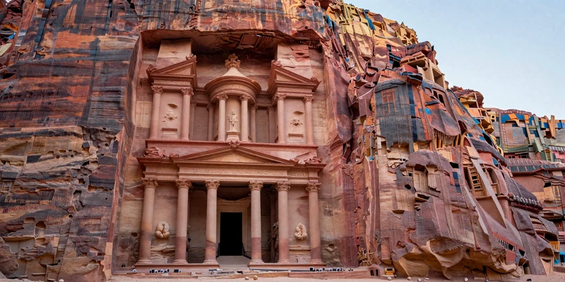 The ancient Treasury at Petra Jordan carved into rose-red sandstone - the historic homeland heritage of Jordanian women on FloridaDatingService