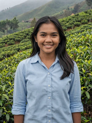 Anisa Rahmawati, a 28-year-old Sundanese woman in Bandung tea plantation highlands - Indonesian women dating profile