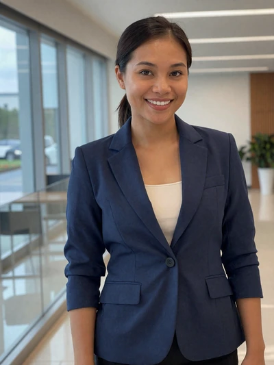 Kolab Pich, a 29-year-old Cambodian woman from Phnom Penh in a professional setting - Cambodian women dating profile