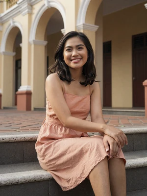 Lestari Wibowo, a 24-year-old Javanese woman in Semarang old town - Indonesian women dating profile