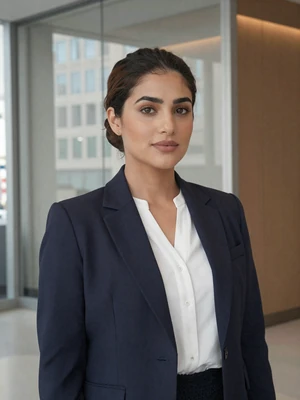Parween Safi, a 31-year-old Afghan woman from New York in a professional setting - Afghan women dating profile