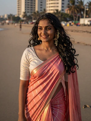 Deepa Menon, a 27-year-old Indian woman from Chennai at Marina Beach - Indian women dating profile