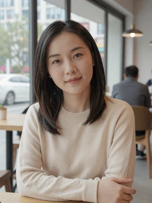 Mei Lin Zhang, 30-year-old Chinese woman at a Shanghai cafe - Chinese women cultural dating profile