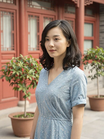 Xiao Yun, a 32-year-old Chinese woman from Beijing in a traditional courtyard - Chinese women dating profile