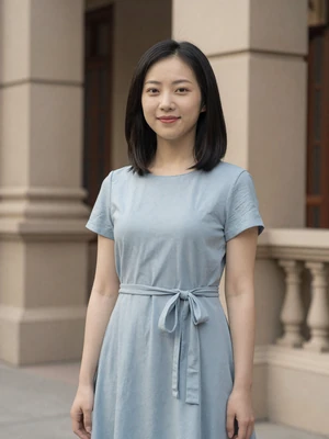 Hsiao-Wen Huang, a 26-year-old Taiwanese woman from Tainan near a historic building - Taiwanese women dating profile