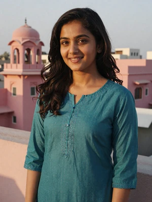 Priya Gupta, 29-year-old Indian woman on Jaipur rooftop - Indian women dating profile