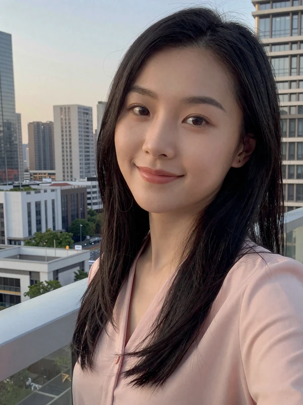 Jing Wei, a 29-year-old Chinese woman on city balcony - Chinese women dating profile