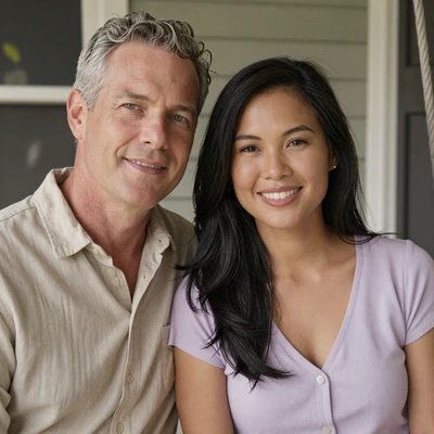 Robert and Nari - happy American-Thai couple who found love through FloridaDatingService