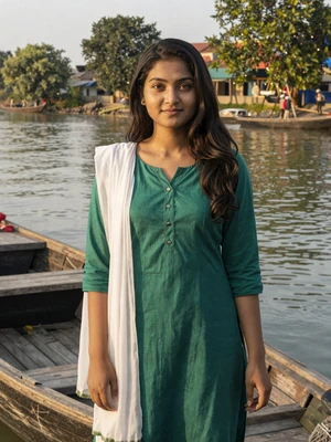 Mithila Das, a 26-year-old Bangladeshi woman from Khulna by a river - Bangladeshi women dating profile
