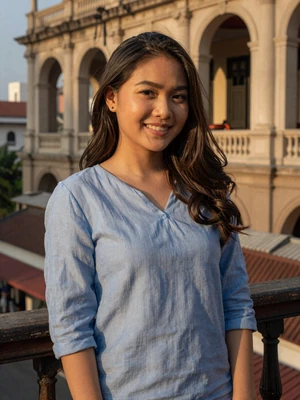 Nwe Nwe, a 28-year-old Burmese woman from Mandalay with warm smile near historic architecture - Burmese women dating profile