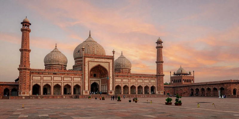 Badshahi Mosque in Lahore at golden hour - a romantic destination for meeting Pakistani women