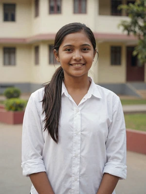 Sabina Tamang, a 26-year-old Nepali woman from Dharan on a university campus - Nepali women dating profile